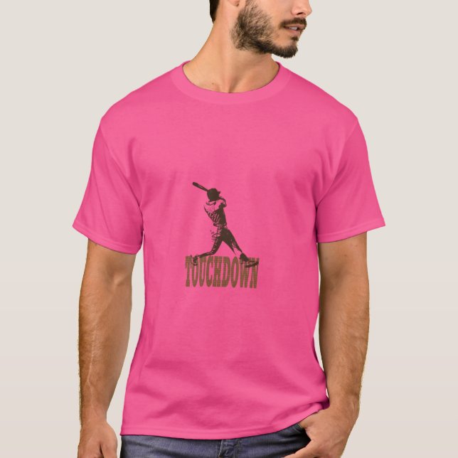 T-shirt Graphique de baseball drôle Touchdown (Devant)