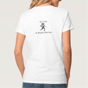 T-shirt graphique de basket-ball féminin sans peur
