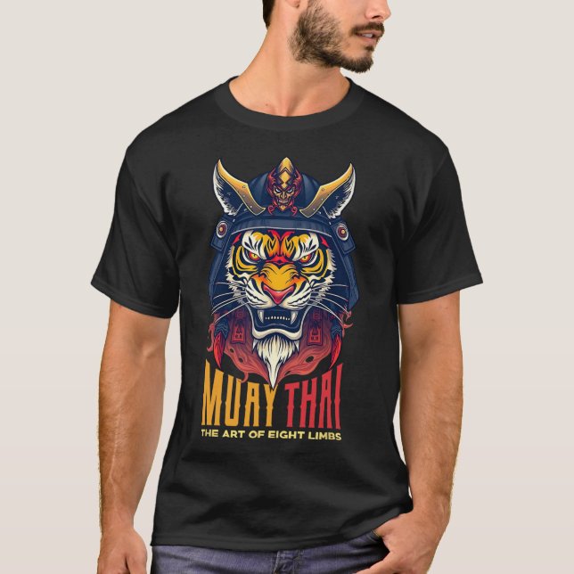 T-shirt Graphique de boxe thaïlandaise de Muay Thai Samura (Devant)