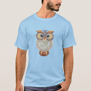 T-shirt Graphique de broderie de hibou celtique