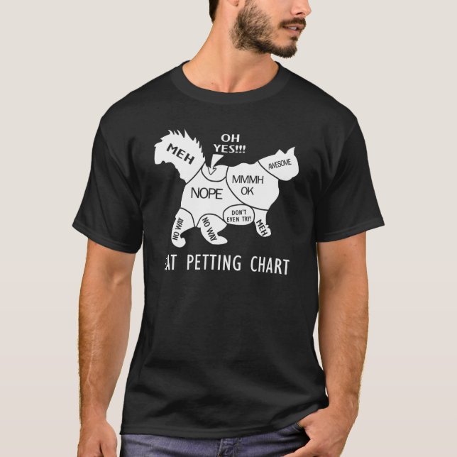 T-shirt Graphique de caresses de chat (Devant)