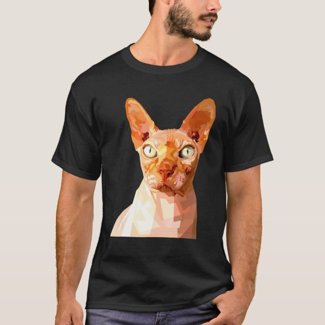 T-shirt Graphique de chat Sphynx sarcastique (Devant)