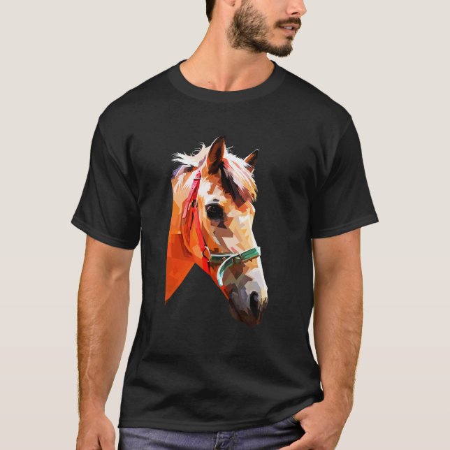 T-shirt Graphique de cheval coloré (Devant)