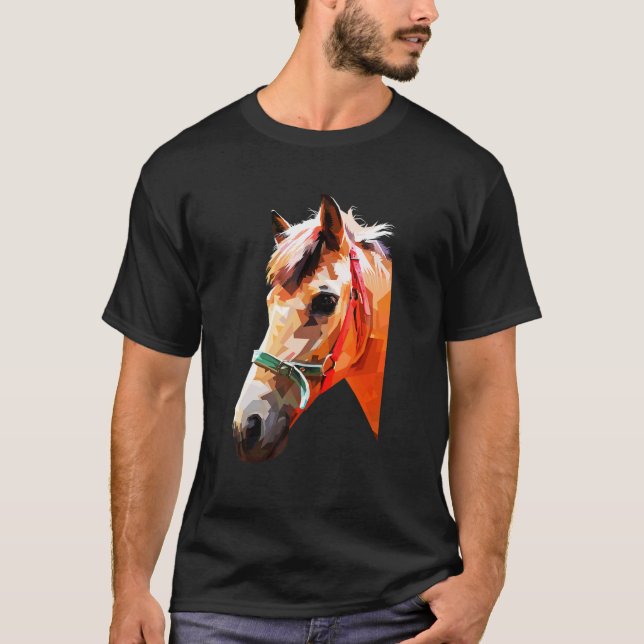 T-shirt Graphique de cheval coloré 1 (Devant)