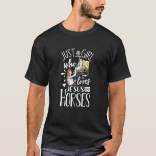 T-shirt Graphique de cheval Femmes Filles Équitation Cheva