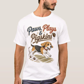 T-shirt Graphique de chien vintage de football Beagle