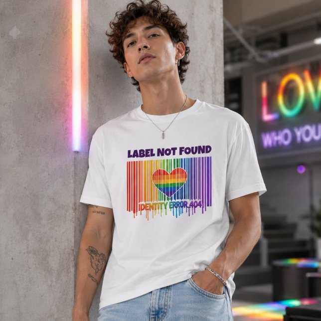 T-shirt Graphique de code-barres de la fierté LGBTQ Label  (Créateur téléchargé)