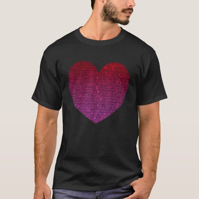 T-shirt Graphique de coeur à grande séquence (Devant)