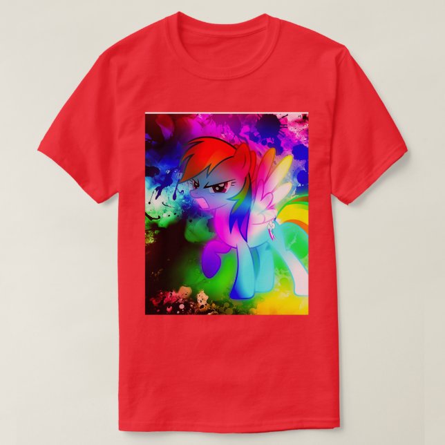 T-shirt Graphique de couleur de fond arc-en-ciel (Design devant)