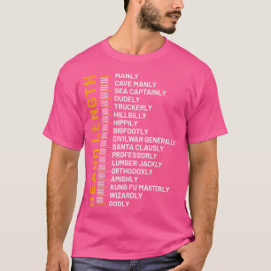 T-shirt Graphique de croissance de la barbe Longueur de la