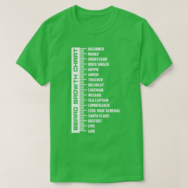 T-shirt Graphique de croissance de la barbe Mete Anniversa (Design devant)