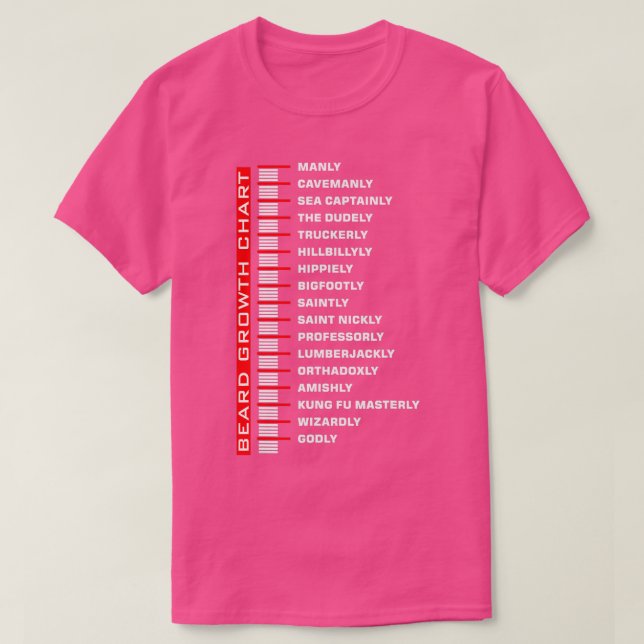 T-shirt Graphique de croissance drôle de barbe (Design devant)