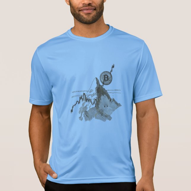T-shirt Graphique de croissance en chandelier Bitcoin (Devant)