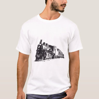 T-shirt graphique de dessin de train - Croquis art