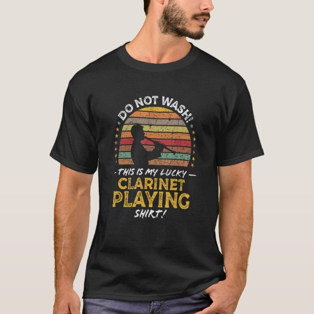 T-shirt Graphique de devis de musique de Clarinet Player (Devant)