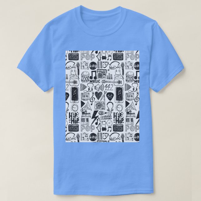 T-shirt Graphique de Doodles de musique (Design devant)