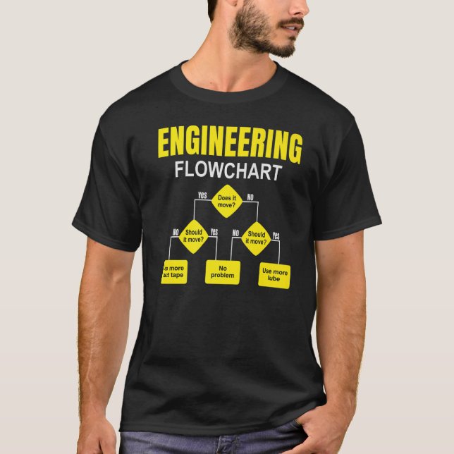 T-shirt Graphique de flux de l'ingénieur (Devant)