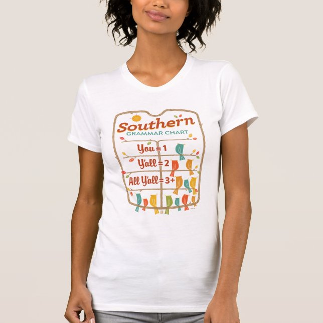 T-shirt Graphique de grammaire du sud (Devant)
