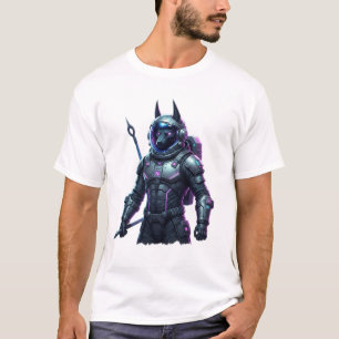 T-Shirt Graphique de Guerrier Cyberpunk Futuriste