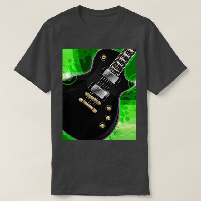 T-shirt Graphique de guitare noire (Design devant)