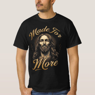 T-shirt Graphique de Jésus avec lettrage doré Made for Mor