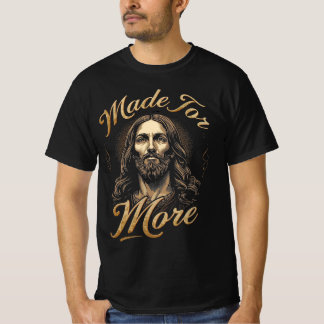 T-shirt Graphique de Jésus avec lettrage doré Made for Mor