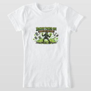 T-Shirt Graphique de joueur de puissance zombie
