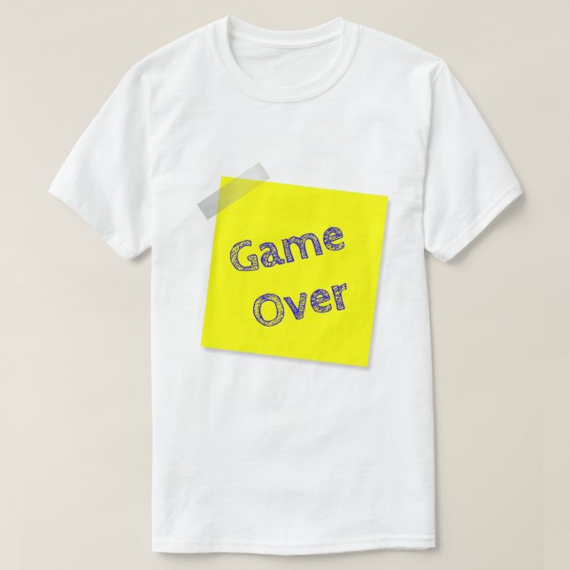 T-shirt Graphique de joueur drôle Game Over (Design devant)