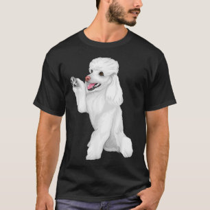 T-shirt Graphique de la face du chien de caniche mignon