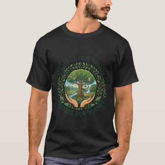 T-Shirt Graphique de la Forêt pour la Journée de l