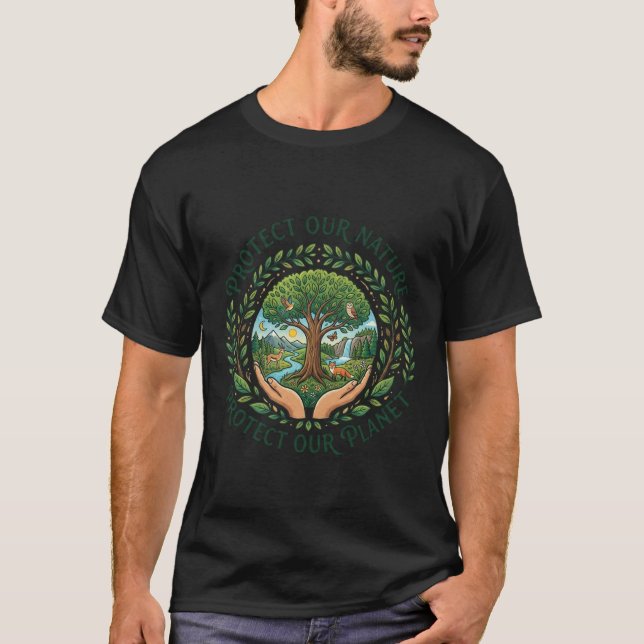 T-Shirt Graphique de la Forêt pour la Journée de l (Devant)