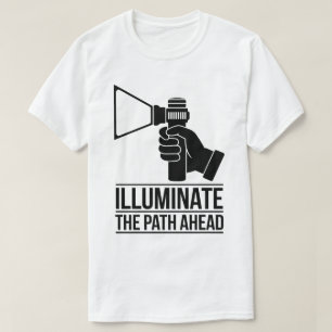T-shirt Graphique de la main de la lampe de poche en gras