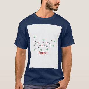 T-shirt Graphique de la molécule de sucre