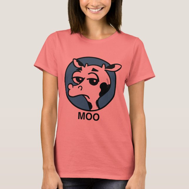 T-SHIRT GRAPHIQUE DE LA MONNAIE MOO COW FUNNY (Devant)