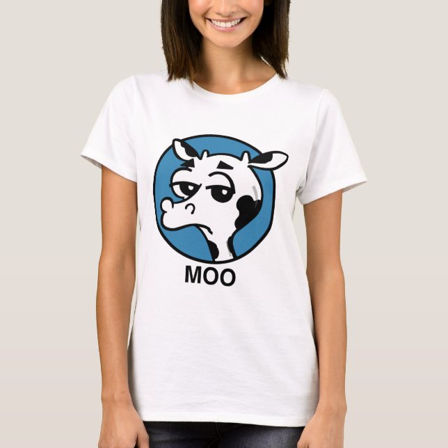 T-SHIRT GRAPHIQUE DE LA MONNAIE MOO COW FUNNY (Devant)
