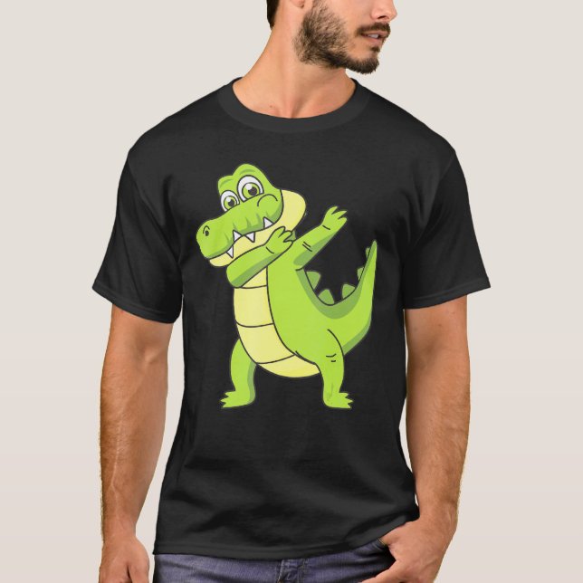 T-shirt Graphique de l'alligator de l'inclinaison (Devant)
