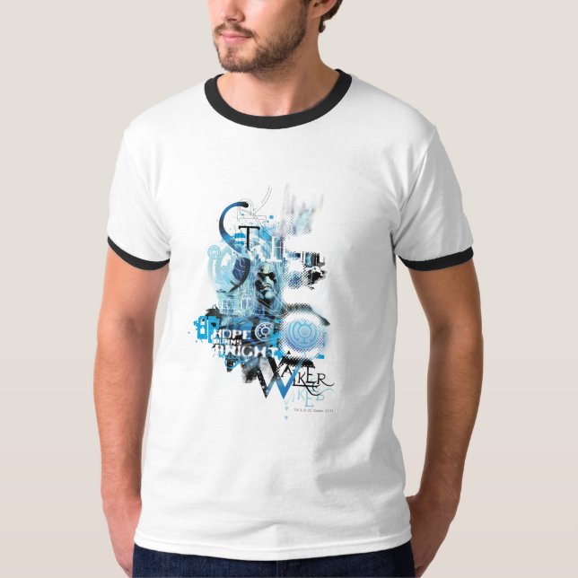 T-shirt Graphique de lanterne bleue 1 (Devant)