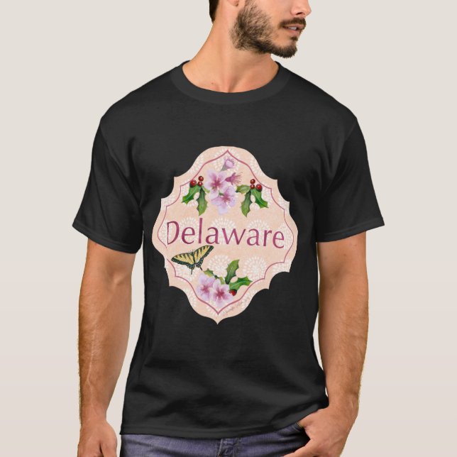 T-shirt Graphique de l'État du Delaware DE pour bouteille  (Devant)
