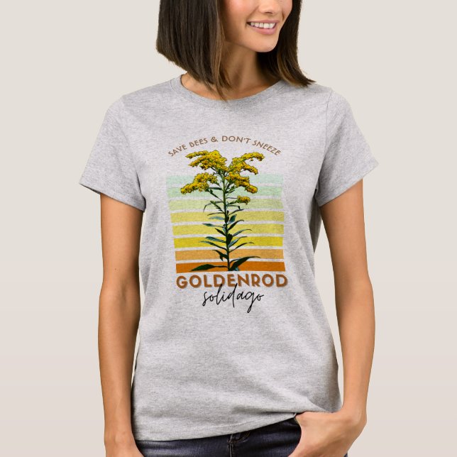 T-shirt Graphique de l'Fleur sauvage de Goldenrod d'Plante (Devant)