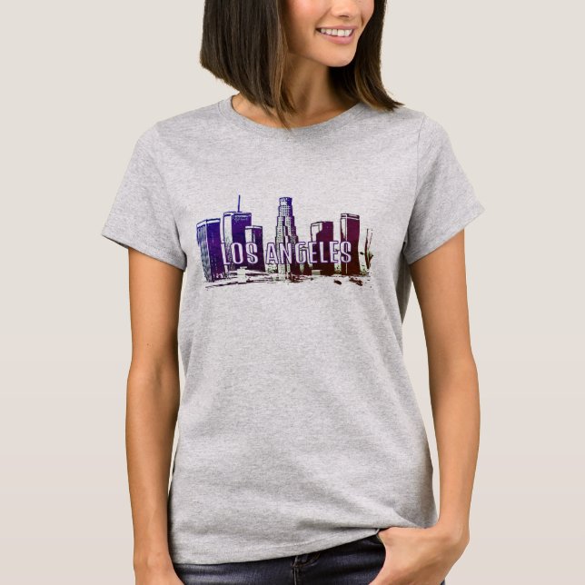 T-shirt graphique de Los Angeles Skyline (Devant)