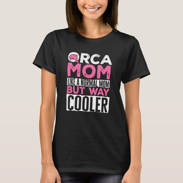 T-shirt Graphique de maman orque pour femmes filles mamans (Devant)