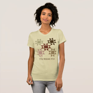 T-shirt Graphique de message personnalisé Amish Quilt