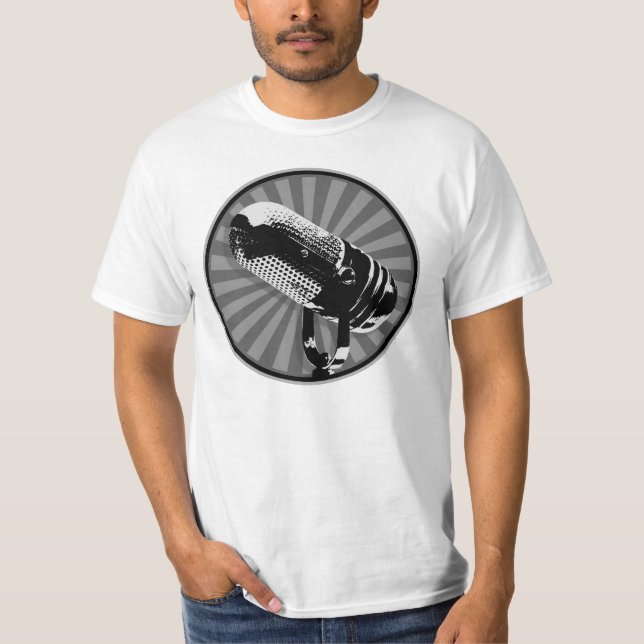 T-shirt Graphique de microphone rétro (Devant)