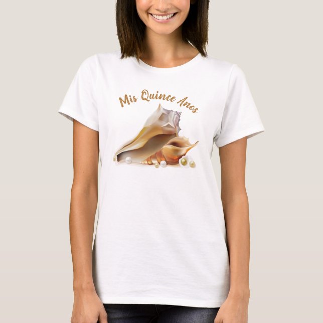 T-shirt Graphique de Mis Quince Anos Seashells (Devant)
