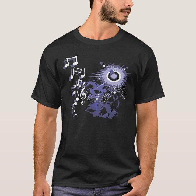 T-shirt Graphique de musique (foncé) (Devant)
