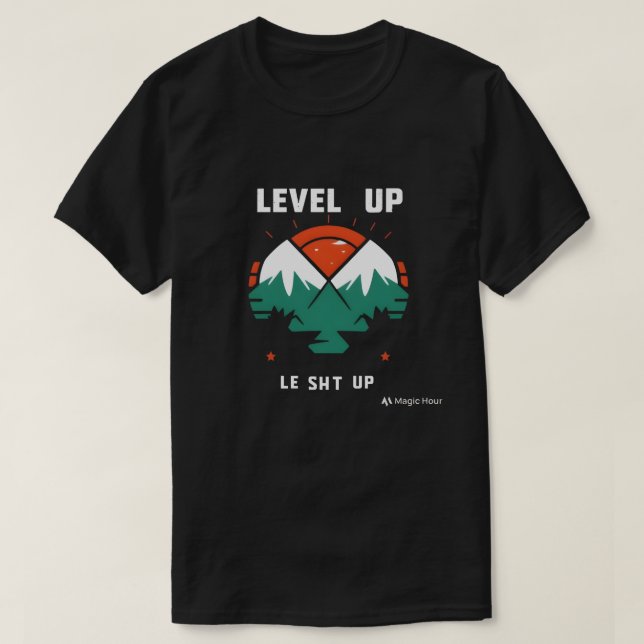 T-shirt graphique de niveau vers le haut (Design devant)