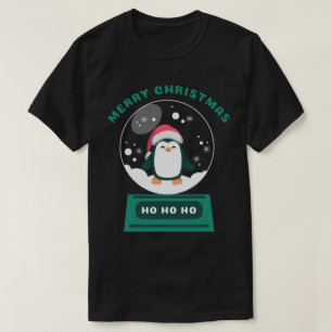 T-shirt Graphique de Noël mignon "Pingouin du Globe des ne