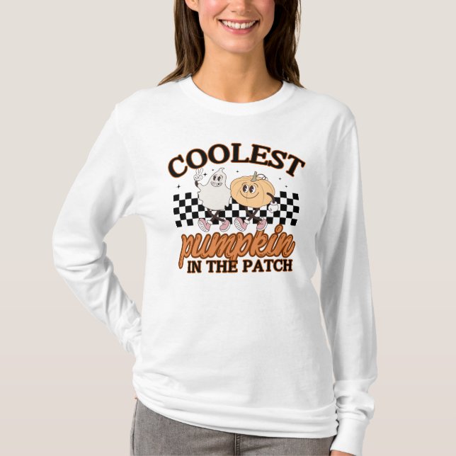 T-shirt Graphique de patchs Citrouille mignon (Devant)