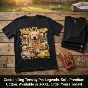 T-shirt Graphique de photo de chien personnalisée vintage