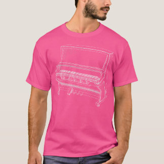 T-shirt Graphique de piano pour pianiste professeur de pia